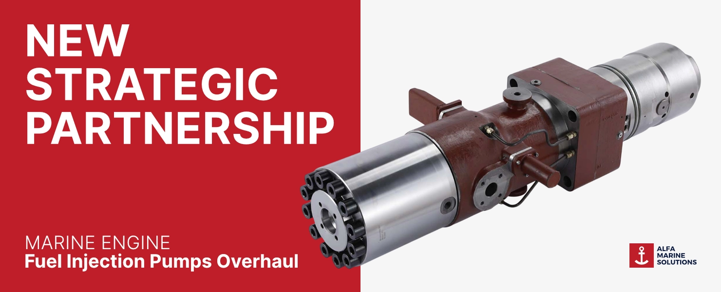Professional overhaul and repair of marine engine fuel injection pumps by Alfa Marine Solutions.